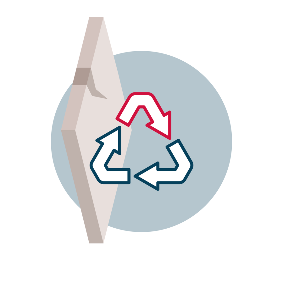 Beton ist ein Wiederverwender