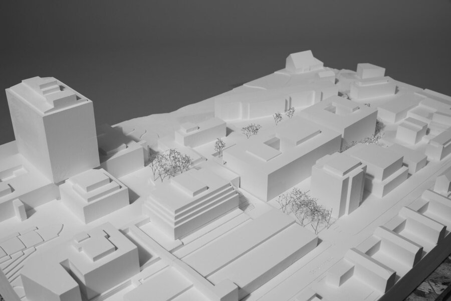 Einbettung des Geb&auml;udekomplexes auf dem Campus.