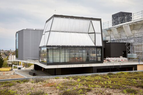 DFAB House/NEST-Geb&auml;ude: Im Unterschied zu herk&ouml;mmlichen Geb&auml;uden kamen hier bei der Realisierung digitale Techniken zum Einsatz.