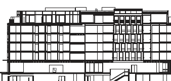 Schnitt Ersatzneubau &laquo;Gesundheitszentrum f&uuml;r das Alter&raquo; Damian Poffet, Allemann Bauer Eigenmann Architekten