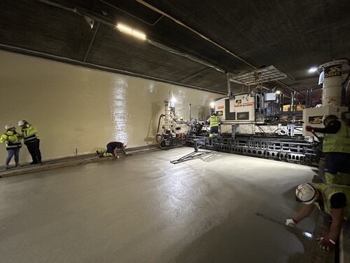 Impressionen Einbau der neuen Betonfahrbahn