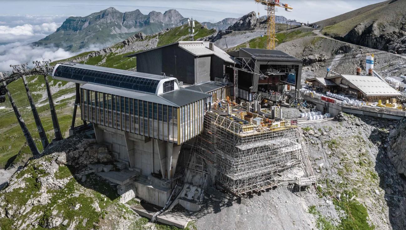 Baustellenansicht Station Titlis Connect, Stand Sommer 2024, Bildquelle Titlis Bergbahnen