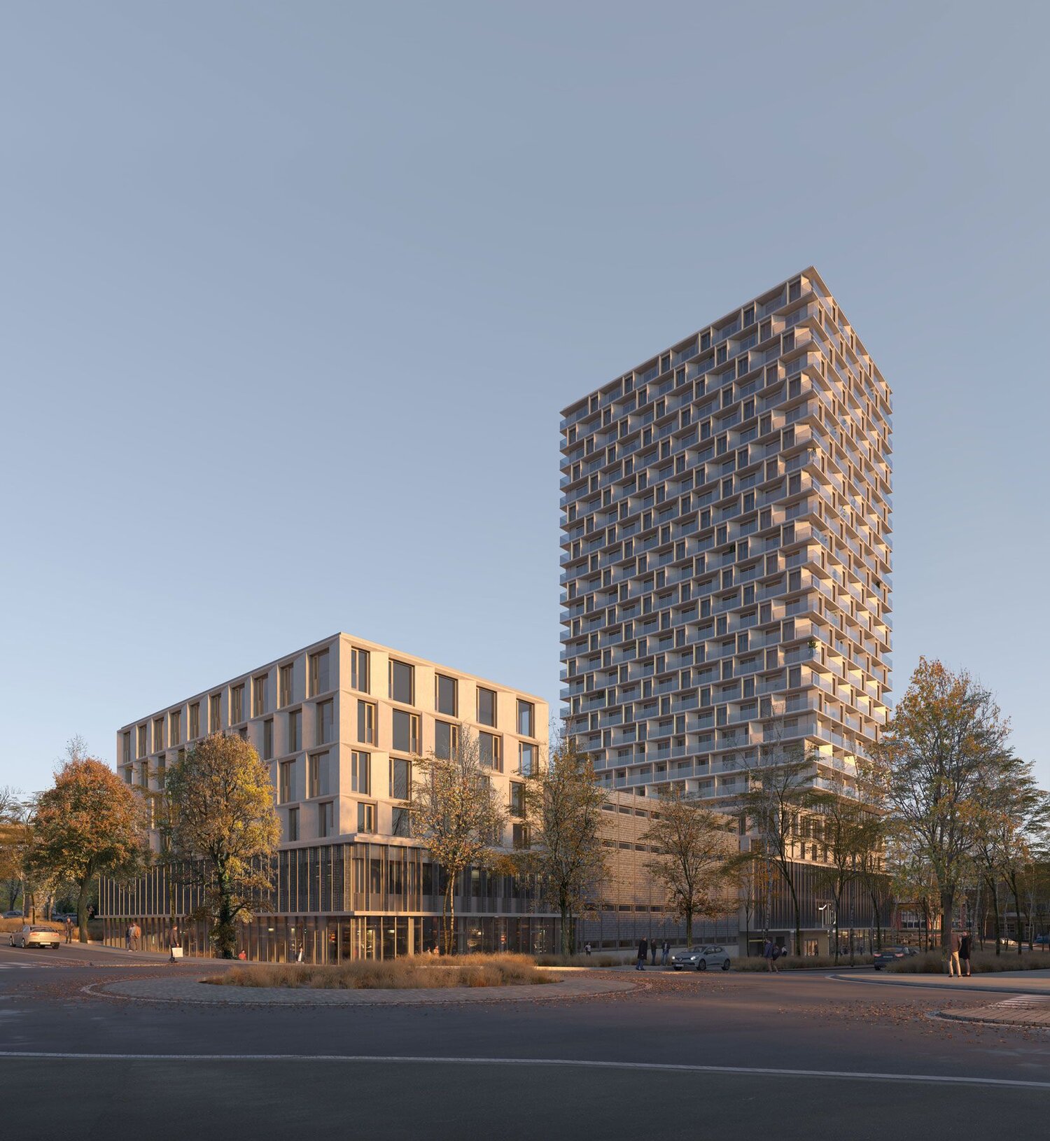 La Tilia Tower &agrave; Lausanne. Image Itten+Brechb&uuml;hl SA ainsi que L&uuml;chinger & Meyer AG