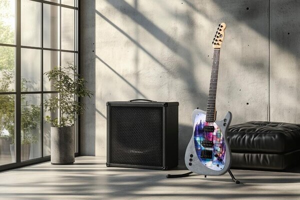 Diese E-Gitarre ist aus Beton